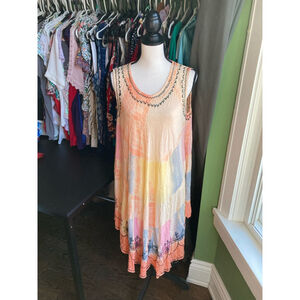 Women's Fizzaro Dress, one Size, Peach Multi-color